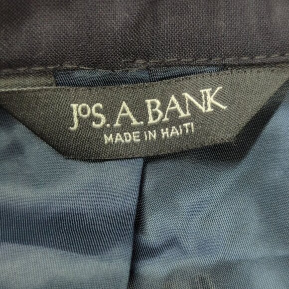 Jim Beam "Premium Nuts" JoS A Bank Wool Navy Blazer, Men's 42 - Picture 11 of 12